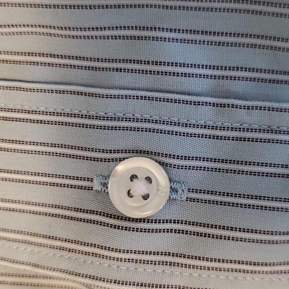 NWT! Nautica classic fit striped long sleeve dress shirt - Picture 5 of 13